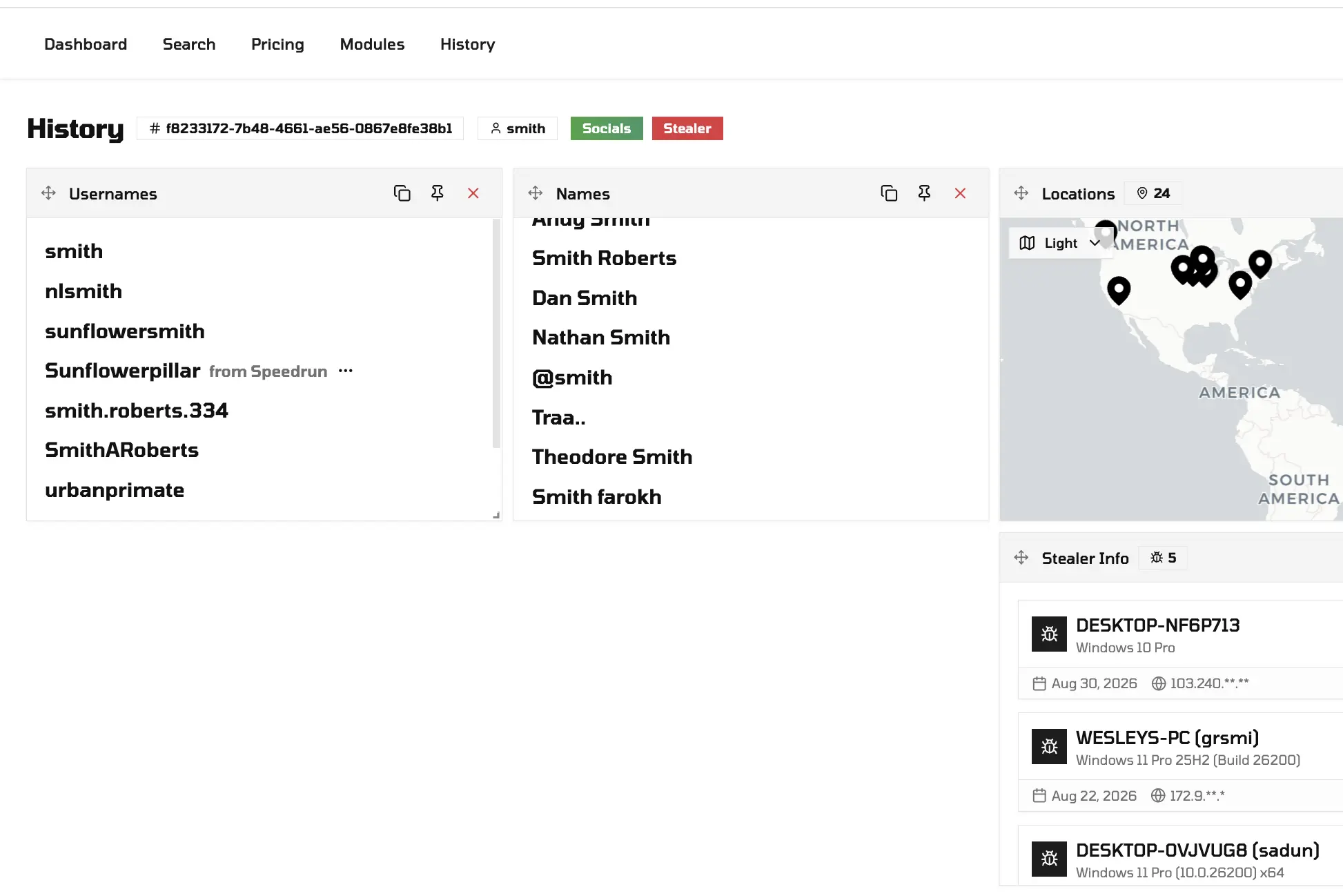 Noimosiny username search