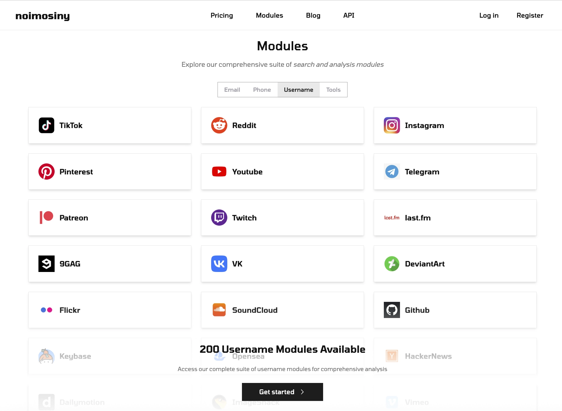 Noimosiny reverse username modules